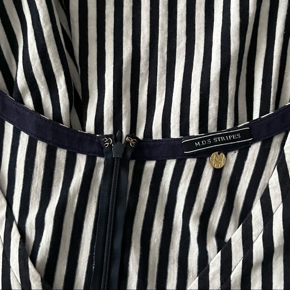 MDS Stripes M Amanda navy-White striped shorts Romper - Picture 4 of 14